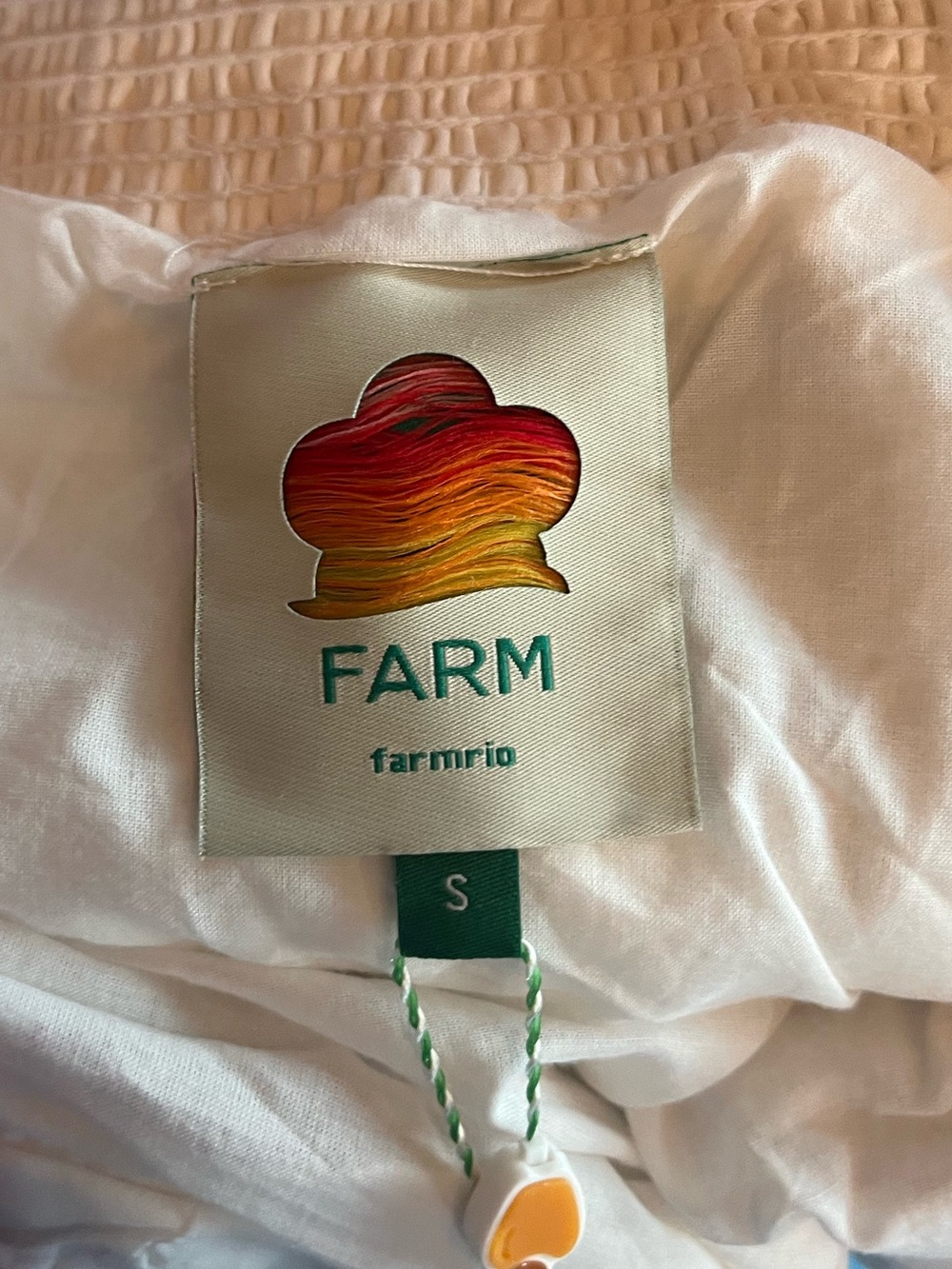 FARM Rio ❤️ Vicky Montanari Off White Tulip Richelieu Embroidered midi dress S - Picture 7 of 11